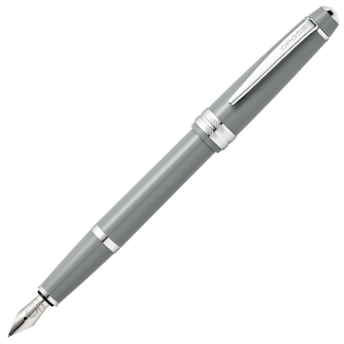 KSG set - Cross Bailey Light Fountain Pen SET - Glossy Polished Grey Resin Chrome Trim - KSGILLS.com | The Writing Instruments Expert