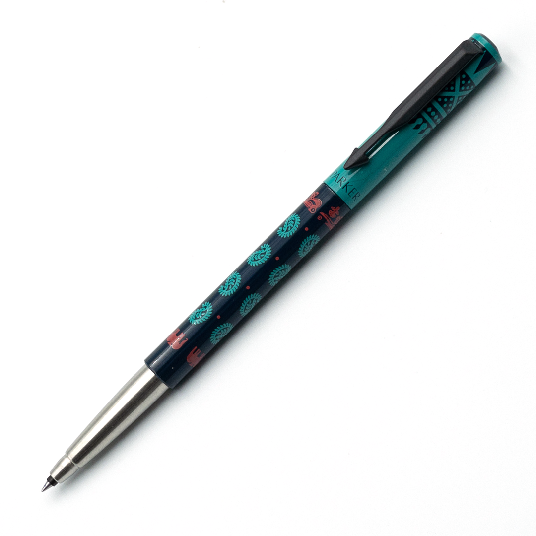 Parker Vector Rollerball Pen - Teal Elephants (UK Classic Edition) - KSGILLS.com | The Writing Instruments Expert