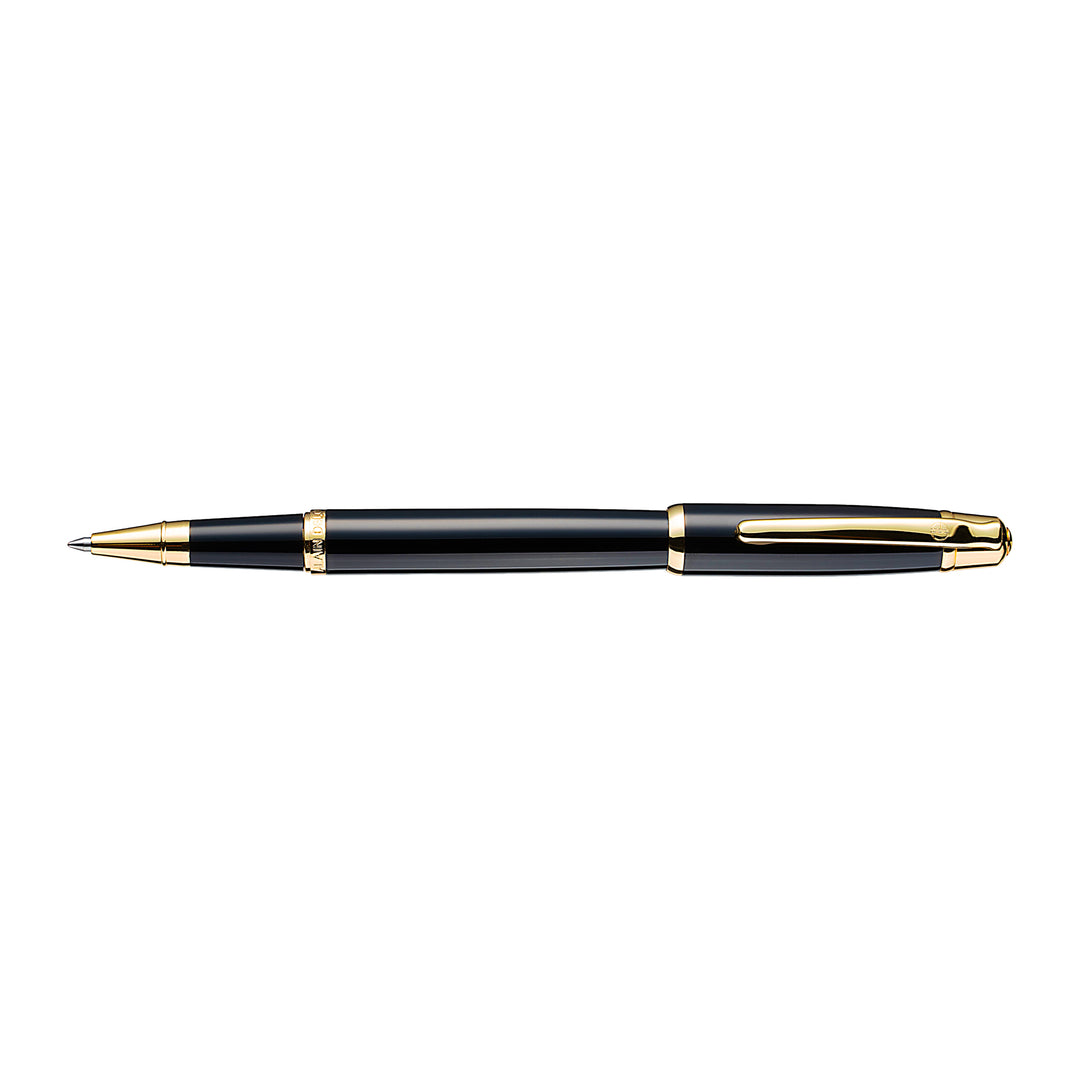 Alain Delon Deco Rollerball Pen - Black Gold Trim (with LASER Engraving) - KSGILLS.com | The Writing Instruments Expert