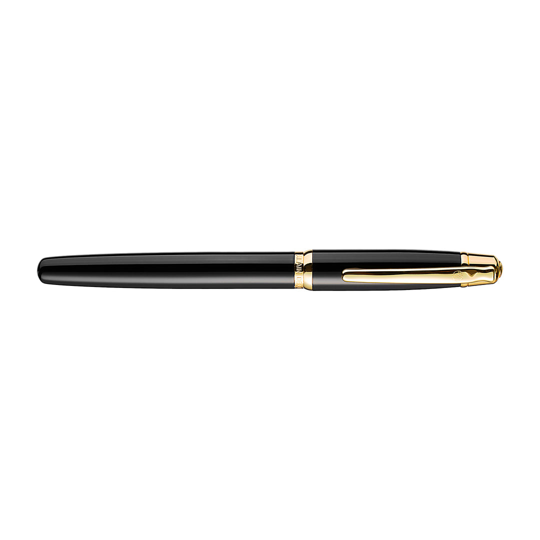 Alain Delon Deco Rollerball Pen - Black Gold Trim (with LASER Engraving) - KSGILLS.com | The Writing Instruments Expert