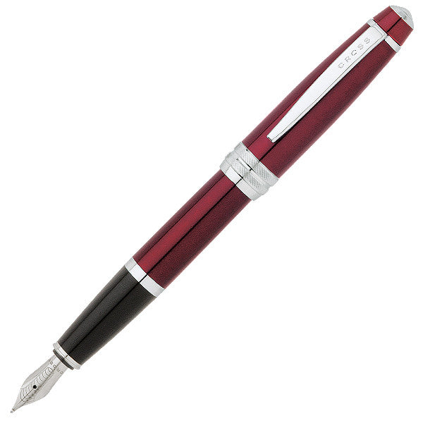 KSG set - Single Pen SET - Cross Bailey Fountain Pen - Red Chrome Trim - Medium (M) - KSGILLS.com | The Writing Instruments Expert