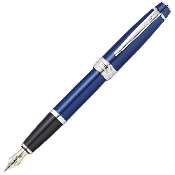 KSG set - Single Pen SET - Cross Bailey Fountain Pen - Blue Chrome Trim - Medium (M) - KSGILLS.com | The Writing Instruments Expert