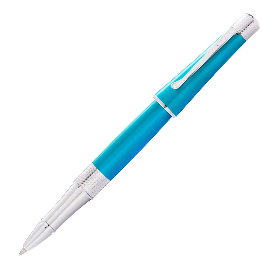 Cross Beverly Rollerball Pen - Translucent Teal Lacquer - KSGILLS.com | The Writing Instruments Expert