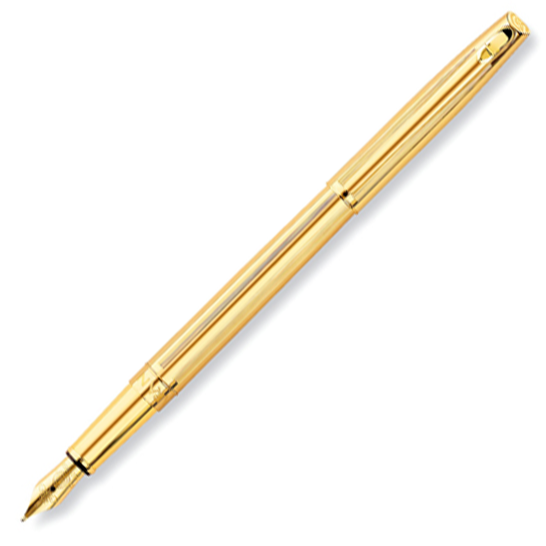 Caran d'Ache Leman Fountain Pen - Madison Cisele Rolled Gold (SLIM) - KSGILLS.com | The Writing Instruments Expert