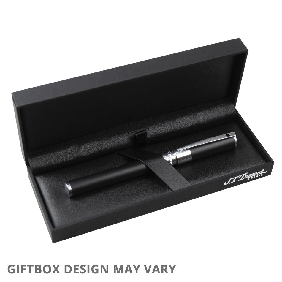 S.T. Dupont D-Initial Fountain Pen - Black Chrome Trim - KSGILLS.com | The Writing Instruments Expert