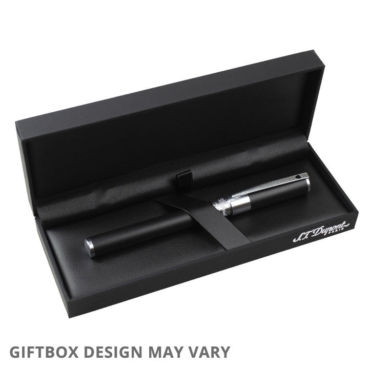 S.T. Dupont D-Initial Rollerball Pen - Black Chrome Trim - KSGILLS.com | The Writing Instruments Expert