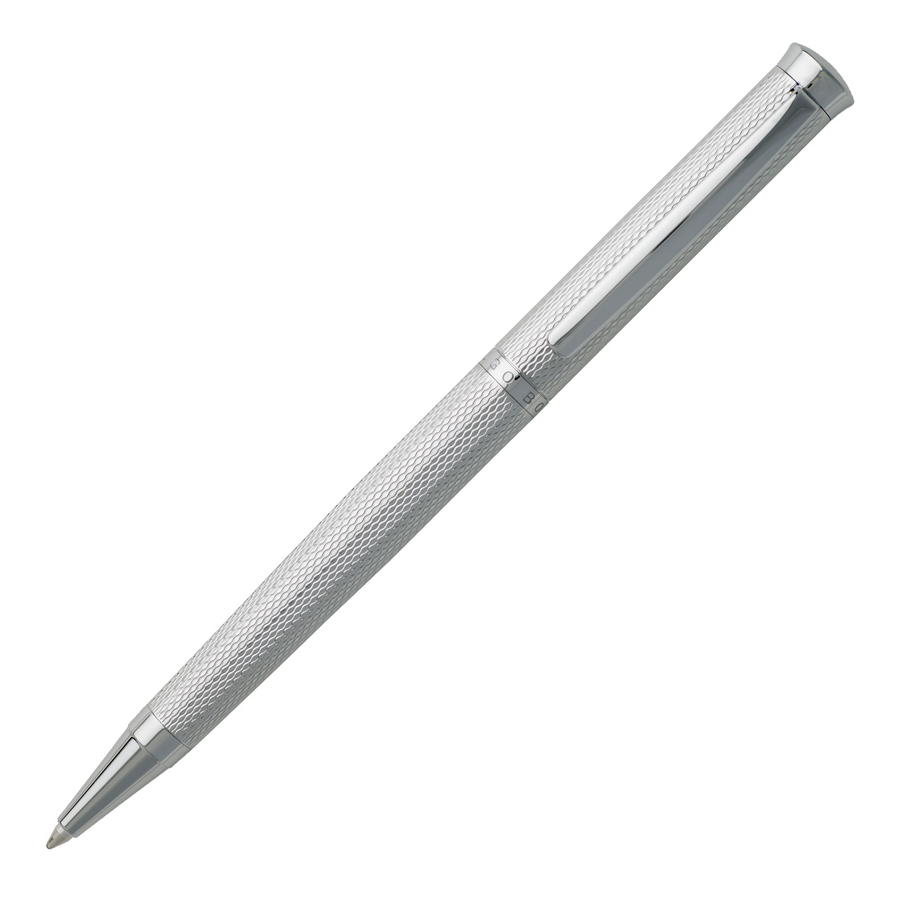 Hugo Boss Sophisticated Ballpoint Pen - Chrome Diamond - KSGILLS.com | The Writing Instruments Expert