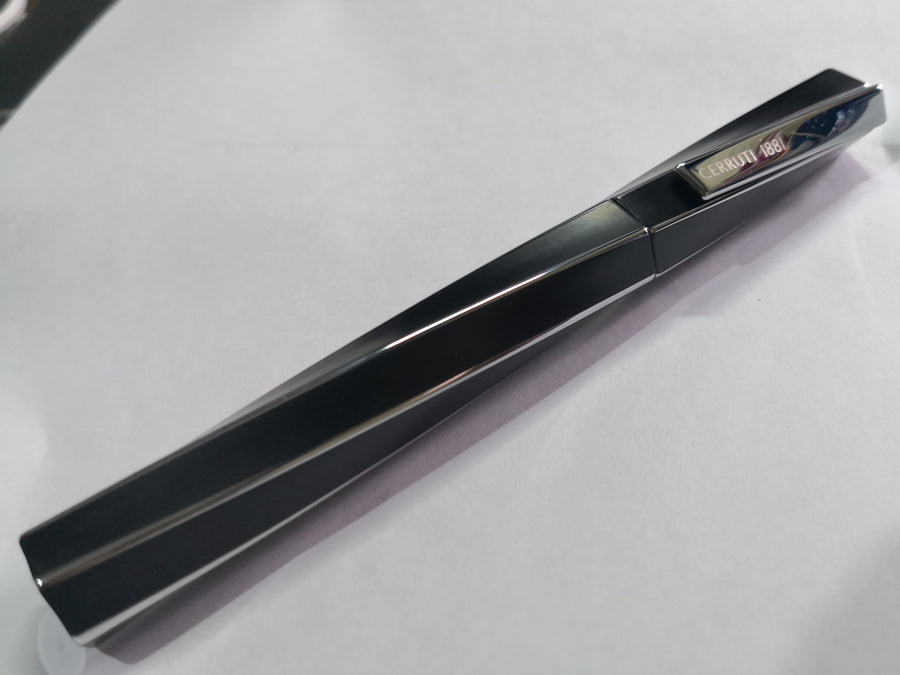 Cerruti 1881 Spiral Black Rollerball Pen - KSGILLS.com | The Writing Instruments Expert