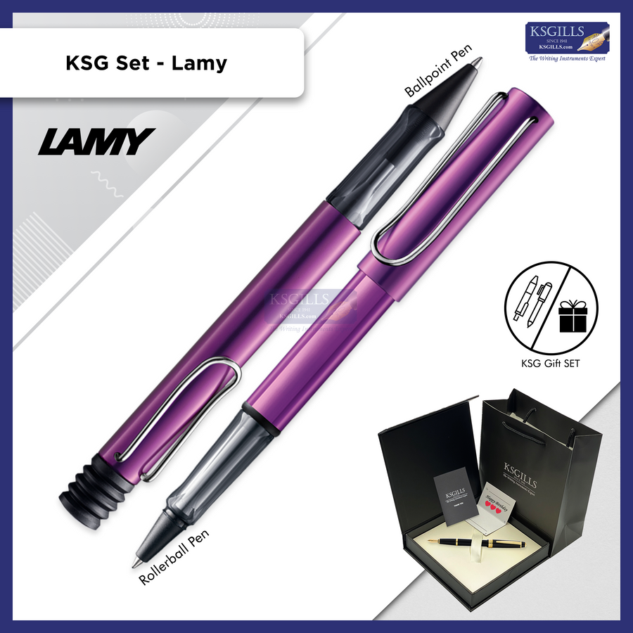 KSG set - Lamy Al-Star SET Rollerball & Ballpoint Pen Set - Lilac - KSGILLS.com | The Writing Instruments Expert