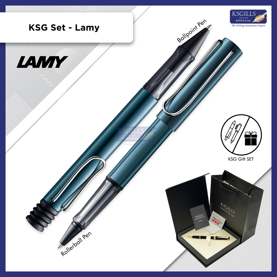 KSG set - Lamy Al-Star SET Rollerball & Ballpoint Pen Set - Petrol - KSGILLS.com | The Writing Instruments Expert