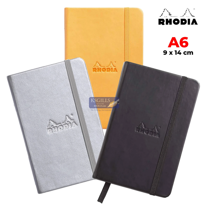 KSG set - Notebook SET & Double Pens (Parker Sonnet Rollerball & Ballpoint Pen - Black Lacquer Chrome Trim) with RHODIA A6 Notebook - KSGILLS.com | The Writing Instruments Expert