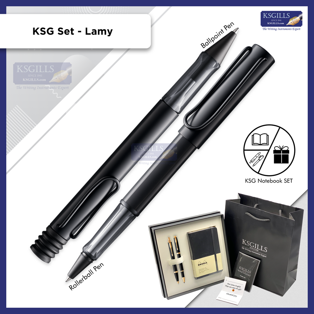 KSG set - Lamy Al-Star SET Rollerball & Ballpoint Pen Set - Matte Black - KSGILLS.com | The Writing Instruments Expert