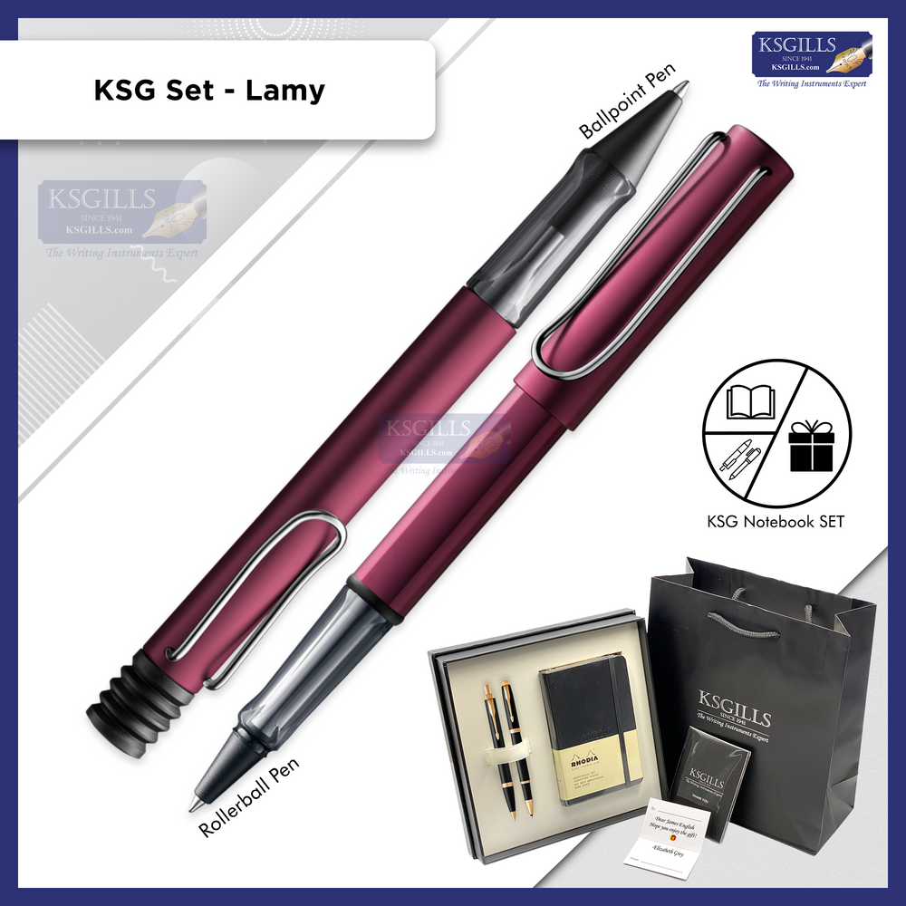 KSG set - Lamy Al-Star SET Rollerball & Ballpoint Pen Set - Black Purple - KSGILLS.com | The Writing Instruments Expert