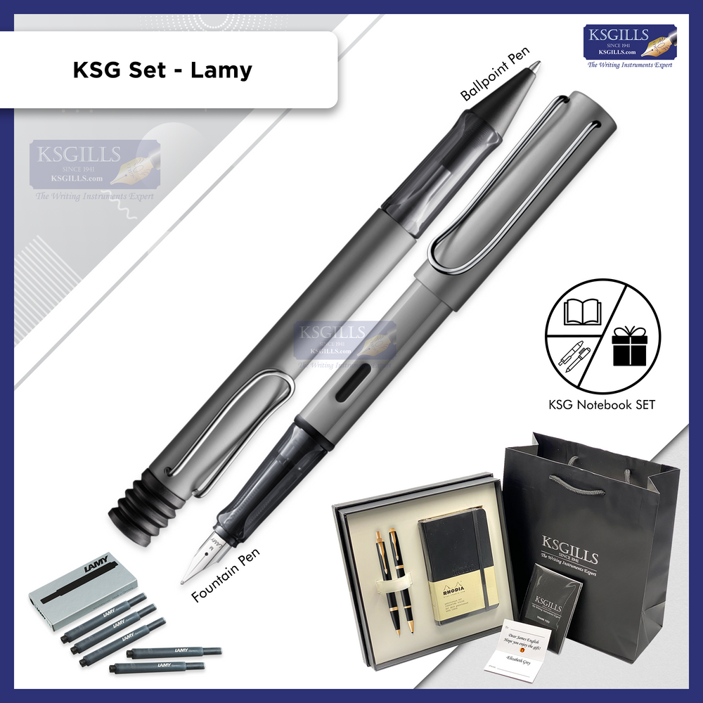 KSG set - Lamy Al-Star SET Fountain & Ballpoint Pen Set - Graphite Grey - KSGILLS.com | The Writing Instruments Expert