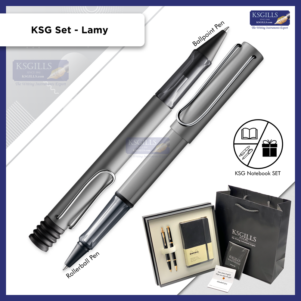 KSG set - Lamy Al-Star SET Rollerball & Ballpoint Pen Set - Graphite Grey - KSGILLS.com | The Writing Instruments Expert