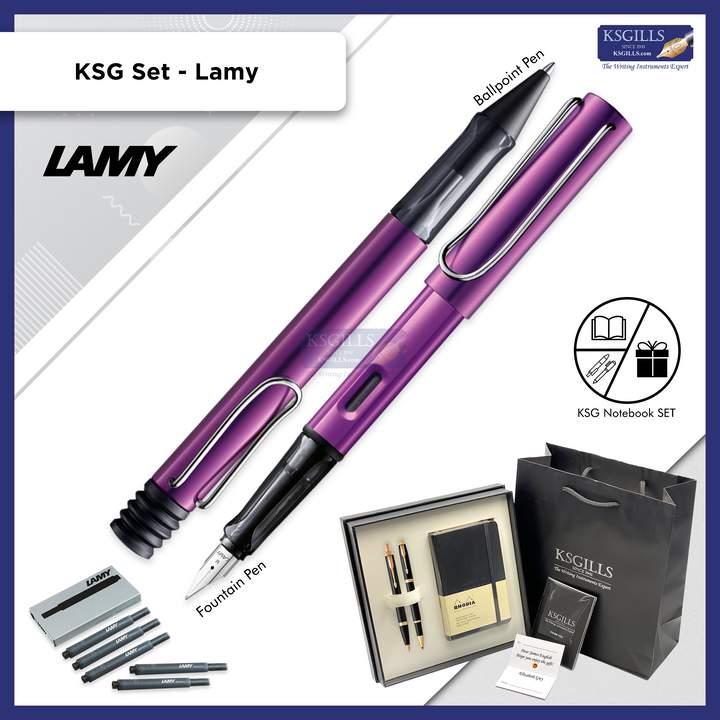 KSG set - Lamy Al-Star SET Fountain & Ballpoint Pen Set - Lilac - KSGILLS.com | The Writing Instruments Expert