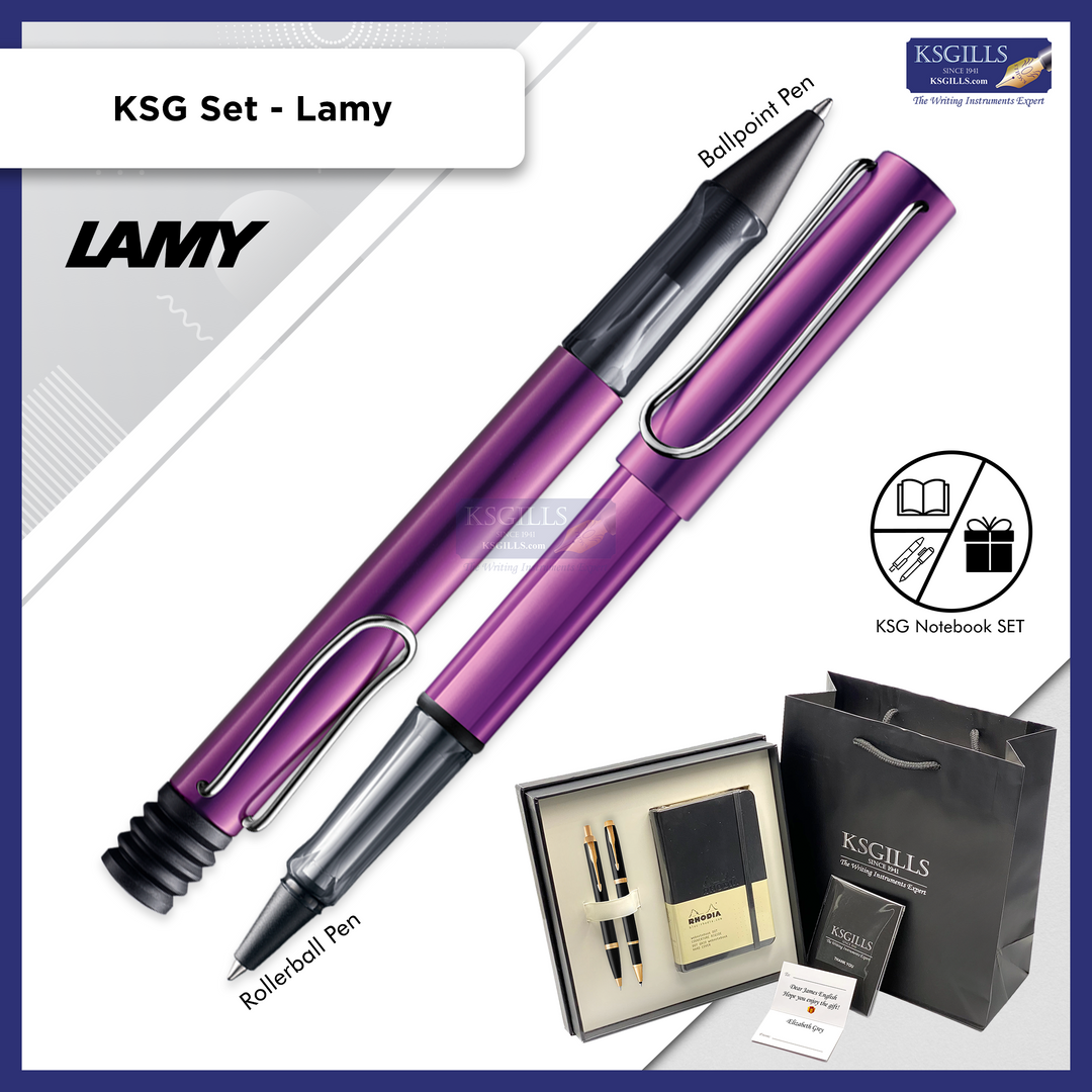 KSG set - Lamy Al-Star SET Rollerball & Ballpoint Pen Set - Lilac - KSGILLS.com | The Writing Instruments Expert