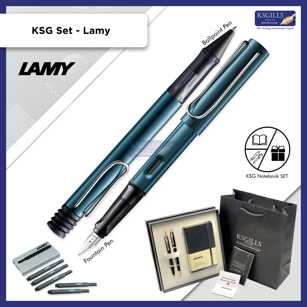 KSG set - Lamy Al-Star SET Fountain & Ballpoint Pen Set - Petrol - KSGILLS.com | The Writing Instruments Expert