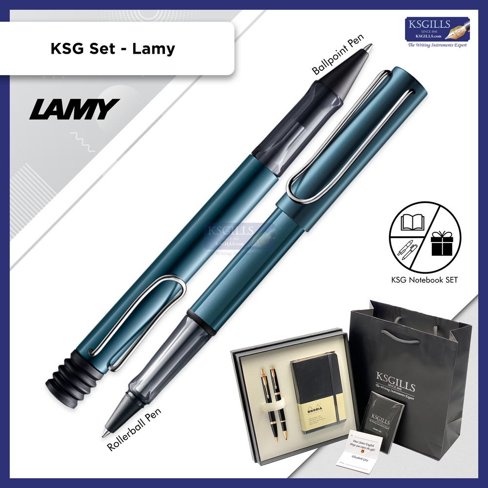 KSG set - Lamy Al-Star SET Rollerball & Ballpoint Pen Set - Petrol - KSGILLS.com | The Writing Instruments Expert