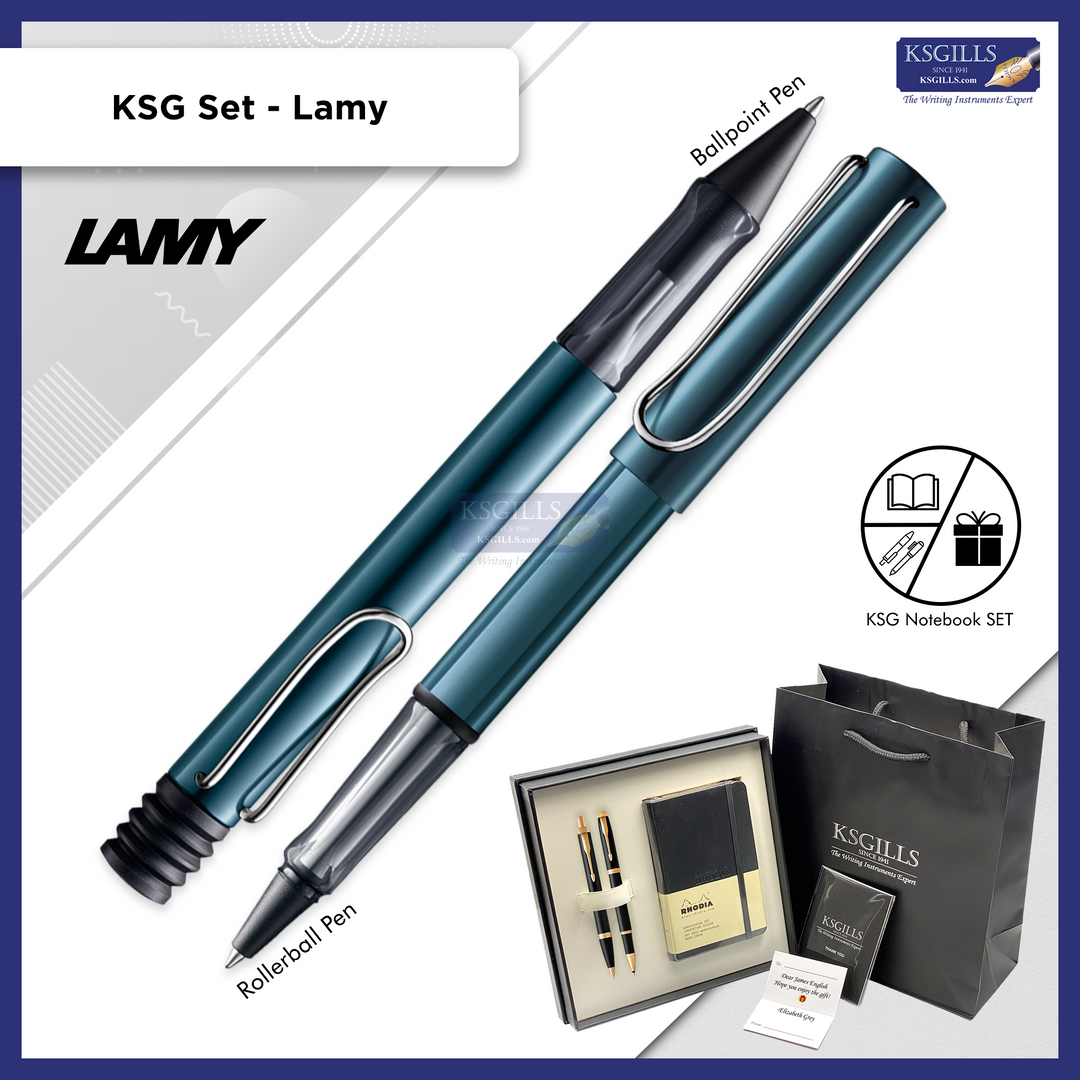 KSG set - Lamy Al-Star SET Rollerball & Ballpoint Pen Set - Petrol - KSGILLS.com | The Writing Instruments Expert