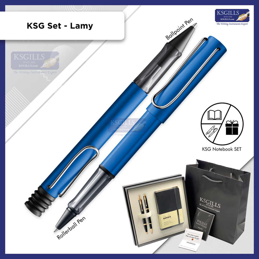 KSG set - Lamy Al-Star SET Rollerball & Ballpoint Pen Set - Ocean Blue - KSGILLS.com | The Writing Instruments Expert