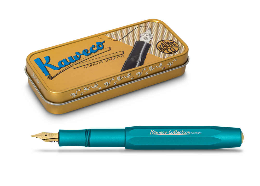 KSG set - Kaweco AL Sport Fountain Pen - Iguana Blue Collection Special Edition - KSGILLS.com | The Writing Instruments Expert