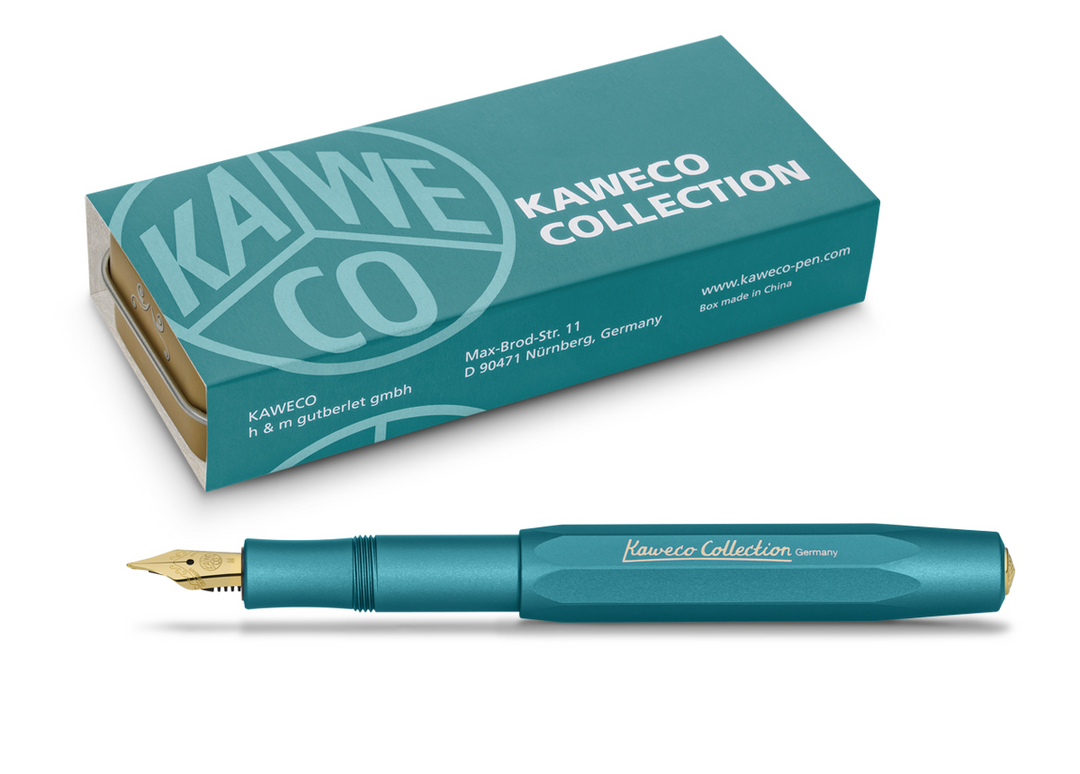 KSG set - Kaweco AL Sport Fountain Pen - Iguana Blue Collection Special Edition - KSGILLS.com | The Writing Instruments Expert