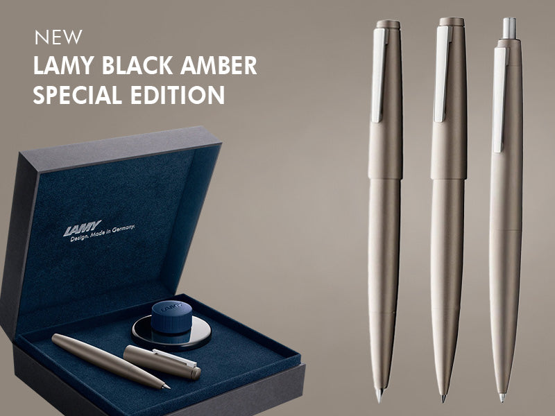 Lamy 2000 Limited Edition Black Amber Piston Fountain Pen with