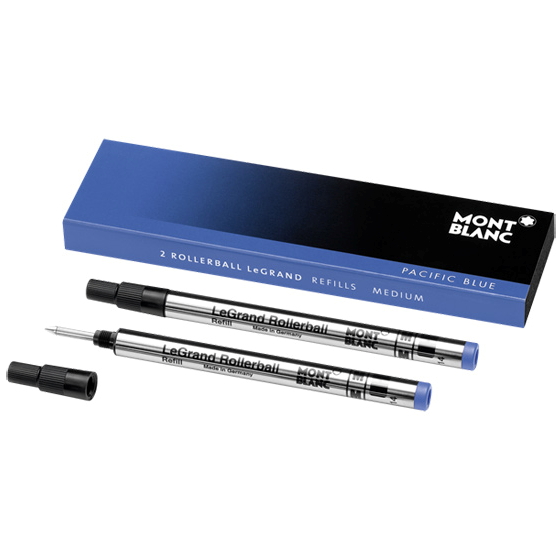 Montblanc Le Grand Rollerball Refill (Pack of 2) Pacific Blue Medium - KSGILLS.com | The Writing Instruments Expert