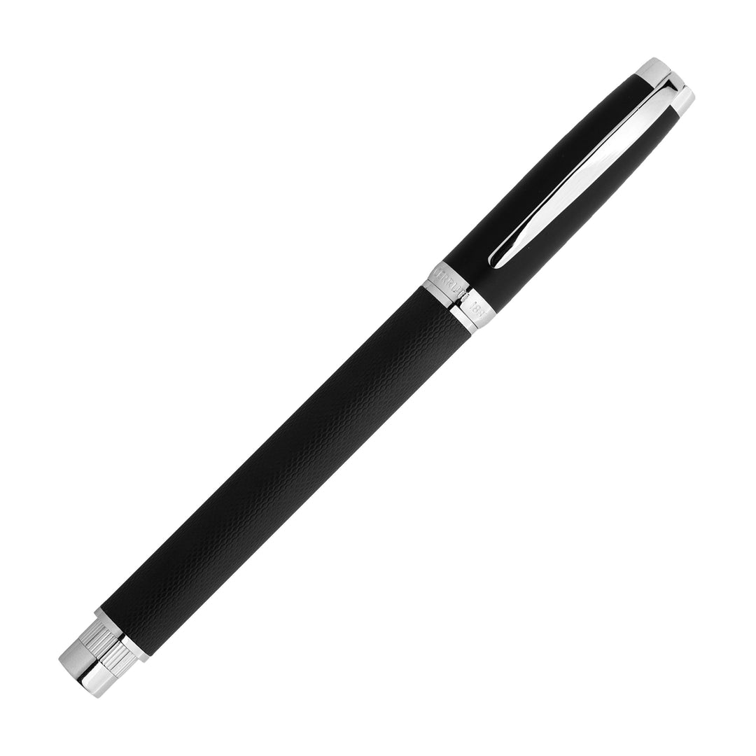 Cerruti 1881 Myth Rollerball Pen - Black Chrome Trim - KSGILLS.com | The Writing Instruments Expert