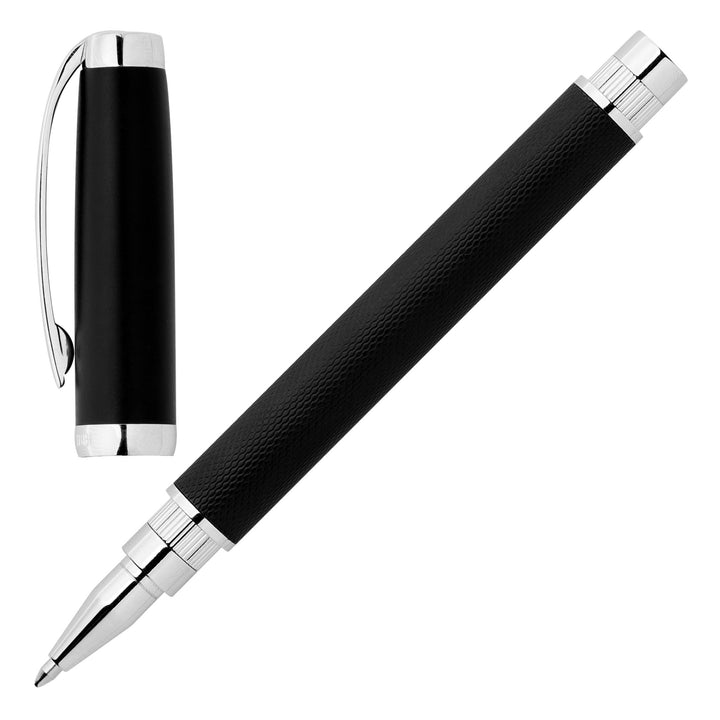 Cerruti 1881 Myth Rollerball Pen - Black Chrome Trim - KSGILLS.com | The Writing Instruments Expert