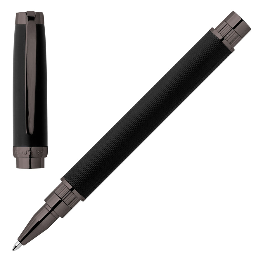 Cerruti 1881 Myth Rollerball Pen - Black Gun Black Trim - KSGILLS.com | The Writing Instruments Expert