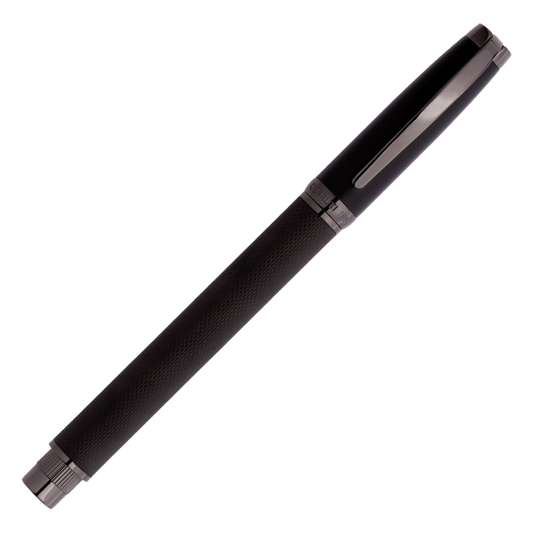 Cerruti 1881 Myth Rollerball Pen - Black Gun Black Trim - KSGILLS.com | The Writing Instruments Expert