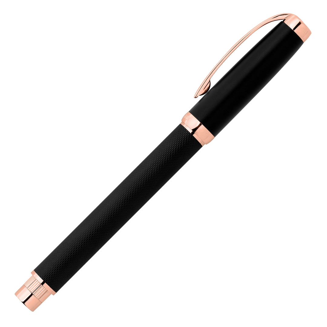 Cerruti 1881 Myth Rollerball Pen - Black Rose Gold Trim - KSGILLS.com | The Writing Instruments Expert