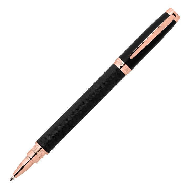 Cerruti 1881 Myth Rollerball Pen - Black Rose Gold Trim - KSGILLS.com | The Writing Instruments Expert