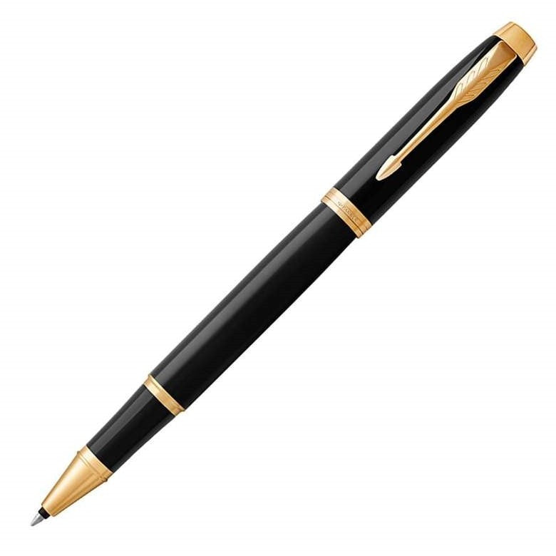 Parker IM Rollerball Pen - Black Gold Trim Lacquer - Refill Black Medium (M) - KSGILLS.com | The Writing Instruments Expert