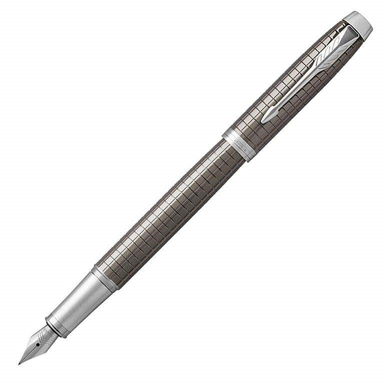 Parker IM Premium Chiseled Dark Espresso Chrome Trim Fountain Pen - KSGILLS.com | The Writing Instruments Expert