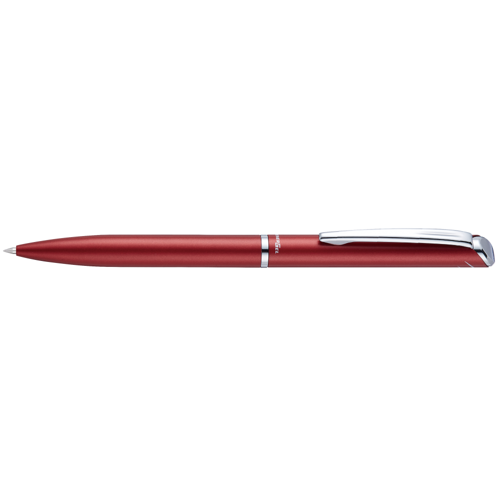 Pentel Sterling Energel Capless Rollerball Pen - Chrome Trim Red (with LASER Engraving) - KSGILLS.com | The Writing Instruments Expert