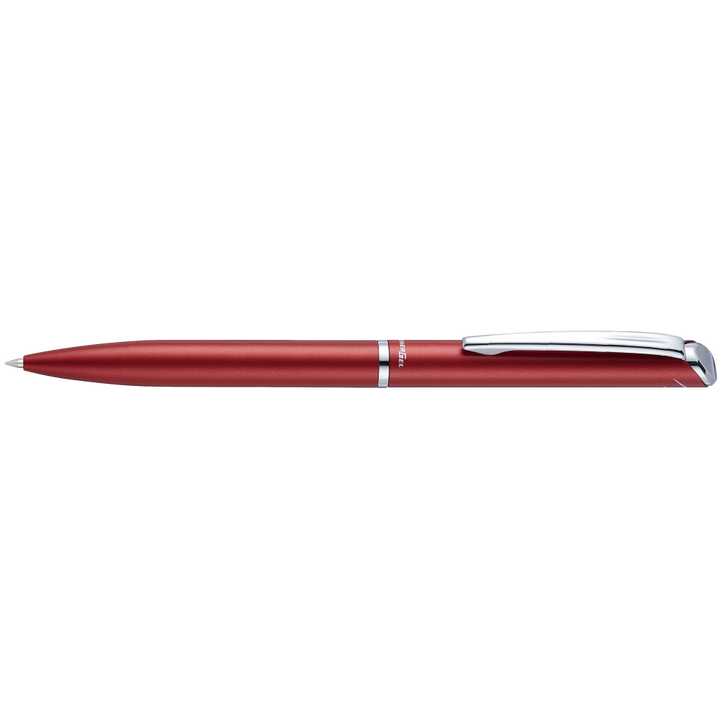 Pentel Sterling Energel Capless Rollerball Pen - Chrome Trim Red (with LASER Engraving) - KSGILLS.com | The Writing Instruments Expert