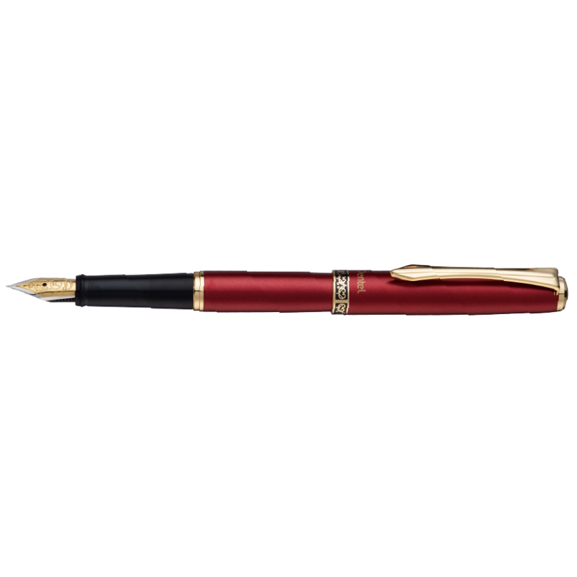 KSG set - Pentel PREMIUM Sterling Fountain Pen SET - Garnet (Red Dark) - Medium (M) - (with KSGILLS Premium Gift Box) - KSGILLS.com | The Writing Instruments Expert