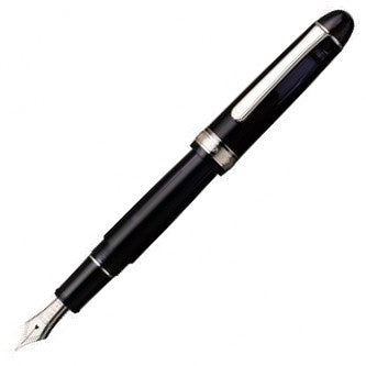 Platinum #3776 Century Black Diamond Rhodium Trim Fountain Pen - KSGILLS.com | The Writing Instruments Expert