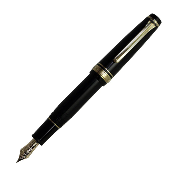 Sailor Pro Gear Slim MINI Black Gold Trim Fountain Pen (Mini Size