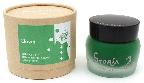 Sailor Storia Pigment Ink 30ml Bottle - Clown (Yellow Green) - KSGILLS.com | The Writing Instruments Expert