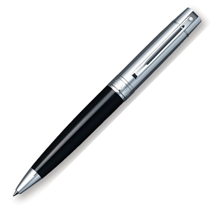 Sheaffer 300 Ballpoint Pen - Chrome Cap, Black Barrel Chrome Trim - KSGILLS.com | The Writing Instruments Expert