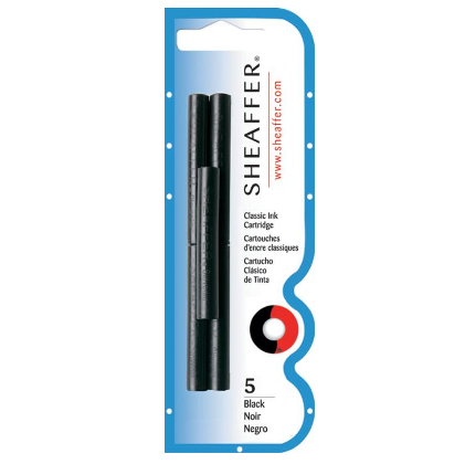 Sheaffer Ink Catridges Classic (Pack of 5) - Black - KSGILLS.com | The Writing Instruments Expert