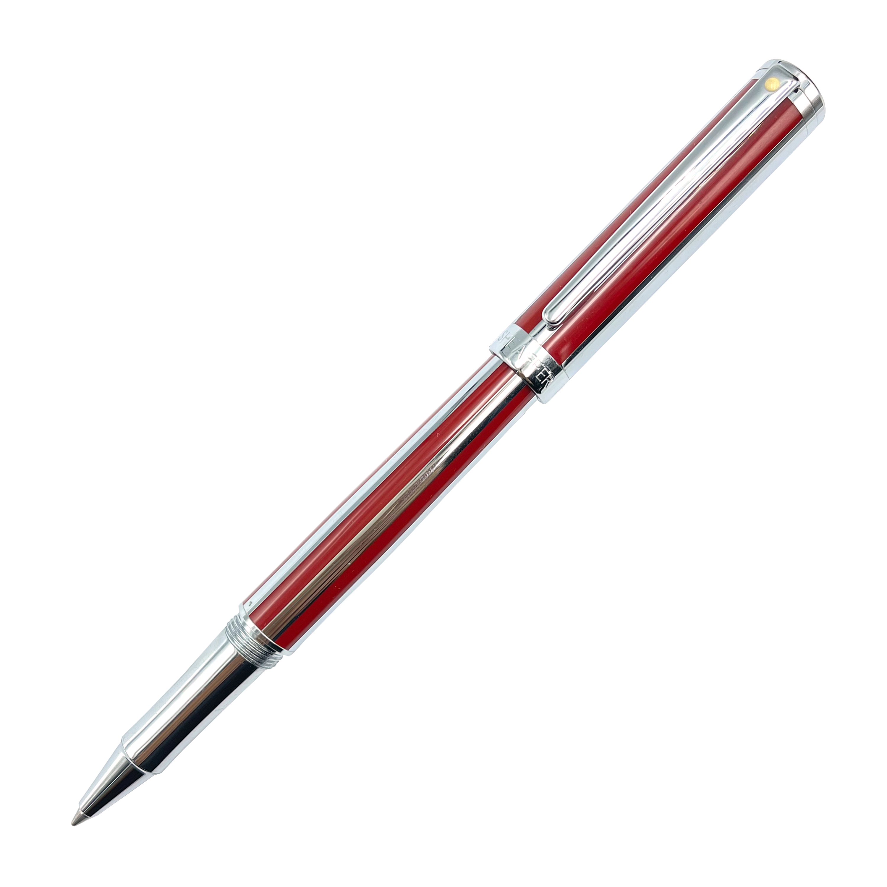 Sheaffer Intensity Rollerball Pen Red Stripes Chrome Trim