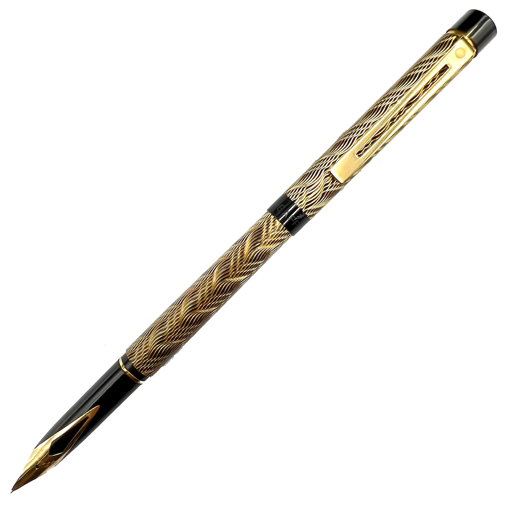 Sheaffer Targa Slimline Fountain Pen Feather Gold Trim 14K (USA