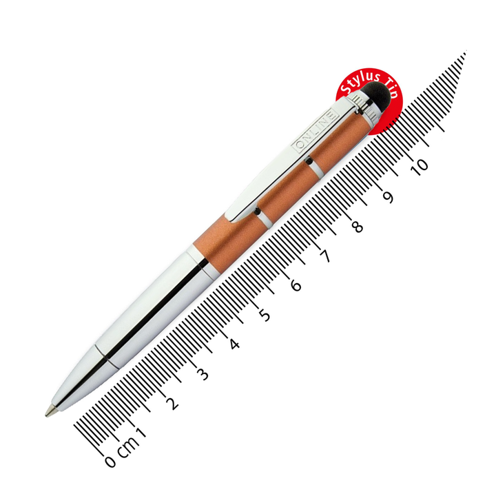 Online Piccolo Ballpoint Pen - Metallic Orange (Mini Sized with Stylus) - KSGILLS.com | The Writing Instruments Expert
