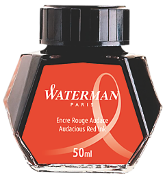 Waterman Ink Bottle 50ml - Audacious Red - KSGILLS.com | The Writing Instruments Expert
