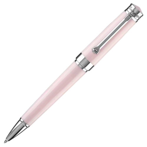 Montegrappa Parola Pink Chrome Trim Ballpoint Pen - KSGILLS.com | The Writing Instruments Expert